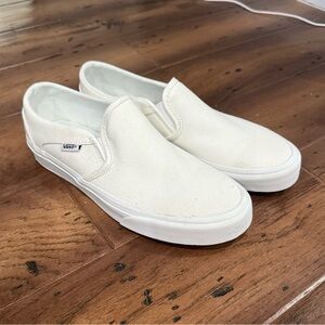 Vans Women’s White Slip-On Shoes